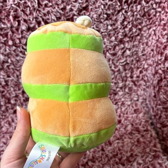 Squishmallows Mini Hermine the Pancake - Orange and Green - Picture 3 of 4